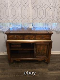 Vintage Bassett Furniture Hutch And Side Board. Solid Wood. Chinoiserie style