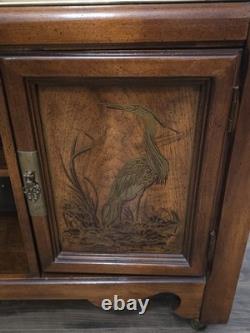 Vintage Bassett Furniture Hutch And Side Board. Solid Wood. Chinoiserie style