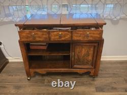 Vintage Bassett Furniture Hutch And Side Board. Solid Wood. Chinoiserie style