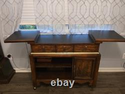 Vintage Bassett Furniture Hutch And Side Board. Solid Wood. Chinoiserie style