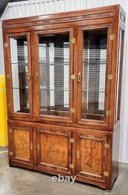 Vintage Bernhardt Asian Style Hollywood Regency Chinoiserie China Cabinet