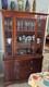 Vintage Bernhardt China Cabinet Solid Mahogany Wood, Elegant Traditional Style