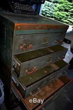 Vintage Big Metal Drawer Cabinet on Wheels