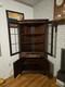 Vintage Brandt Mahogany Corner Cabinet With Glass Upper Doors