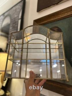 Vintage Brass Glass Display Cabinet