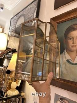 Vintage Brass Glass Display Cabinet
