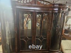 Vintage Breakfront China Cabinet. Mahogany Vanleigh Furniture Company