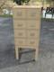 Vintage Cole Steel Industrial Stacking Large File Card 4 Cabinets On Base