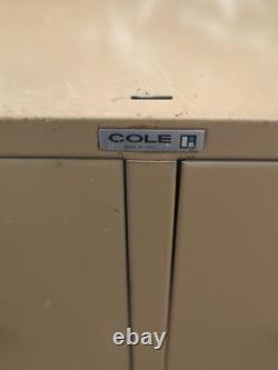 Vintage COLE Steel Industrial Stacking Large File Card 4 Cabinets on Base
