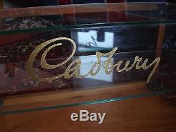Vintage Cadbury's Chocolate Glass Counter Top Display Cabinet