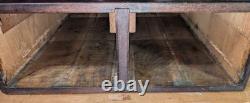Vintage Card Catalog Oak Library Industrial Desktop 2-Drawer Wooden Circa 1930s