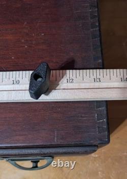 Vintage Card Catalog Oak Library Industrial Desktop 2-Drawer Wooden Circa 1930s