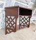 Vintage Cherry Chippendale Scroll Fretwork 3 Tier Wall Telephone Writing Shelf