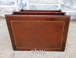 Vintage Cherry Chippendale Scroll Fretwork 3 Tier Wall Telephone Writing Shelf