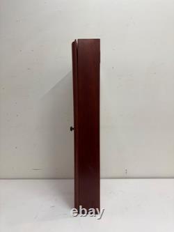 Vintage Cherry Wood & Glass Single Door Wall Mount Miniature Display Cabinet #2