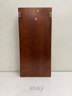 Vintage Cherry Wood & Glass Single Door Wall Mount Miniature Display Cabinet #2