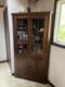 Vintage China Cabinet Hutch Curio Cabinet Corner Style