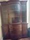 Vintage China Cabinet / Hutch Solid Wood Glass Display Bow Drawers Cabinet