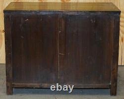 Vintage Chinese Cabinet Cupboard Sideboard Lacquered Carved And Detailed Piece