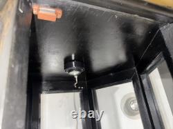 Vintage Chinoiserie Black Lacquered Hexagon Pagoda Curio Cabinet. Made In Italy