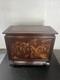 Vintage Chinoiserie Dark Wood Cabinet With Decorative Inlay