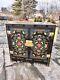 Vintage Chinoiserie Hand-painted Lacquered Cabinet H25xw25xd18