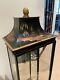 Vintage Chinoiserie Mirrored Pagoda Cabinet With Hand-painted Scene. Curio Cabinet