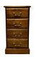 Vintage Chippendale Style Mahogany Locking Filing Cabinet