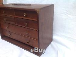 Vintage Collectors Cabinets With Six Draws, Pigeon Hole, small Unit