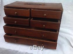 Vintage Collectors Cabinets With Six Draws, Pigeon Hole, small Unit
