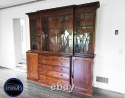 Vintage Custom Monumental Breakfront Cabinet Fb-6226a