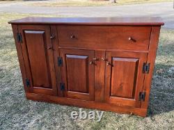 Vintage D. R. Dimes Northshore 2-part country pine stepback cupboard rich color