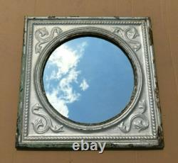 Vintage Decorative Salvaged Tin Ceiling 23 SQ. Silver Metal Mirror Old 789-25B