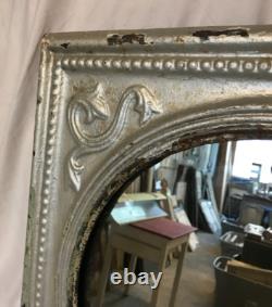 Vintage Decorative Salvaged Tin Ceiling 23 SQ. Silver Metal Mirror Old 789-25B