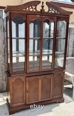 Vintage Dining Room Wooden Cabinet For Dishes, Wines, Alcohol, Frames, Trophies