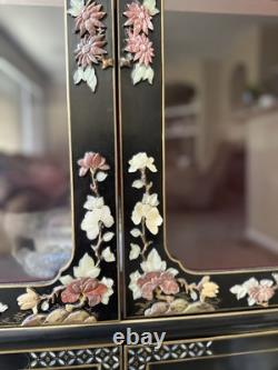 Vintage Display Cabinet With Decorated With Faux Stones