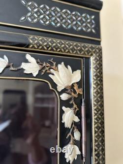 Vintage Display Cabinet With Decorated With Faux Stones