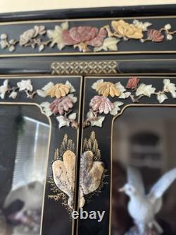 Vintage Display Cabinet With Decorated With Faux Stones