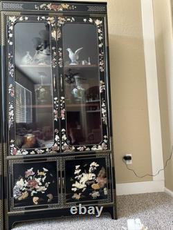 Vintage Display Cabinet With Decorated With Faux Stones