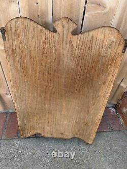 Vintage Distressed Rustic Oak Medicine Cabinet Beveled Mirror