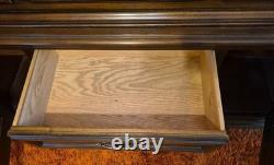 Vintage Drexel Brand bow-front china cabinet