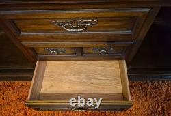 Vintage Drexel Brand bow-front china cabinet