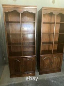 Vintage Drexel Heritage Bookshelf Set Of 2