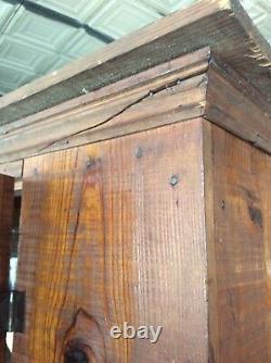 Vintage Early 1900's Primitive Farm Built Heart Pine Food Cupboard Cabinet