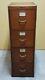 Vintage Early 20th Century Yawman And Erbe Mfg. Oak 4 Drawer Filing Cabinet