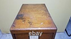 Vintage Early 20th Century Yawman and Erbe Mfg. Oak 4 Drawer Filing Cabinet
