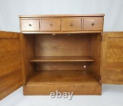 Vintage Ethan Allen Cabinet Storage Sideboard Maple Birch Nutmeg Shutter Doors