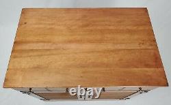 Vintage Ethan Allen Cabinet Storage Sideboard Maple Birch Nutmeg Shutter Doors