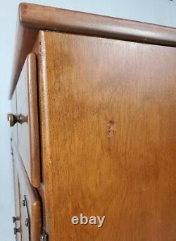 Vintage Ethan Allen Cabinet Storage Sideboard Maple Birch Nutmeg Shutter Doors