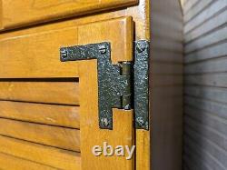 Vintage Ethan Allen Heirloom Nutmeg Maple CRP Cabinet Louvered Shutter Doors